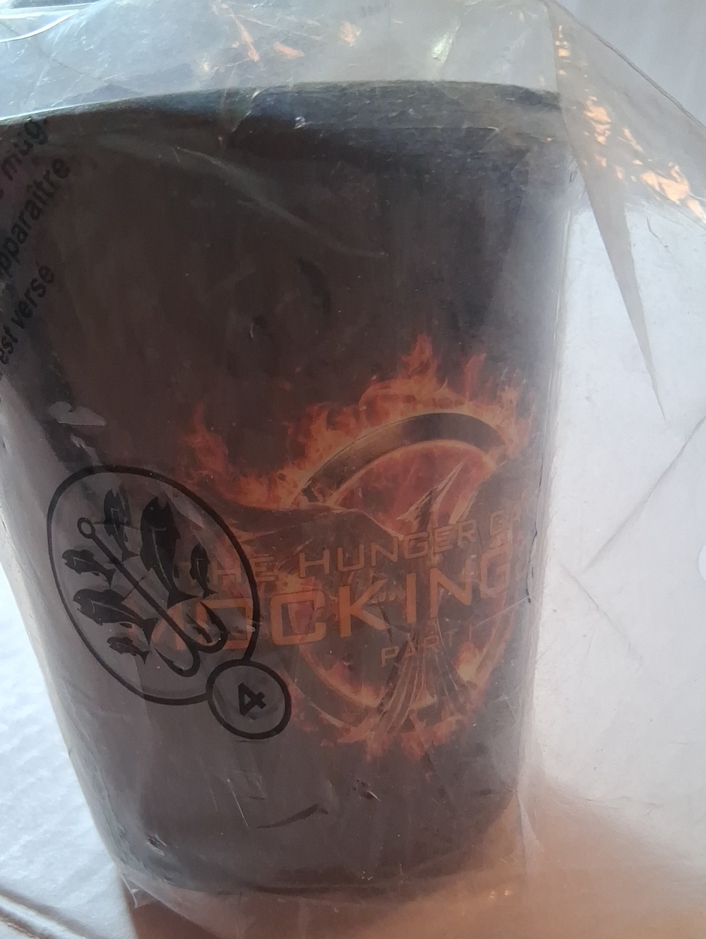 Mockingjay Flame Black Travel Mug - Hunger Games Inspired